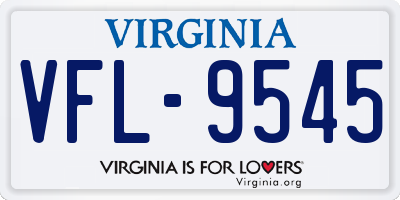 VA license plate VFL9545