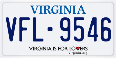 VA license plate VFL9546