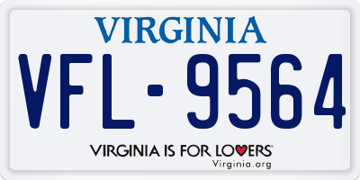 VA license plate VFL9564