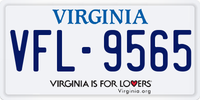 VA license plate VFL9565