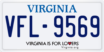 VA license plate VFL9569