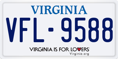 VA license plate VFL9588