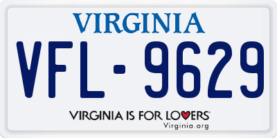 VA license plate VFL9629