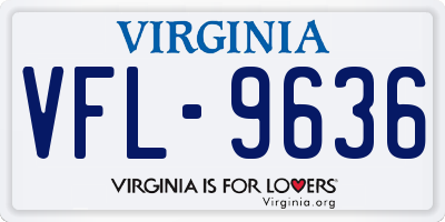 VA license plate VFL9636