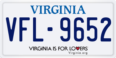 VA license plate VFL9652
