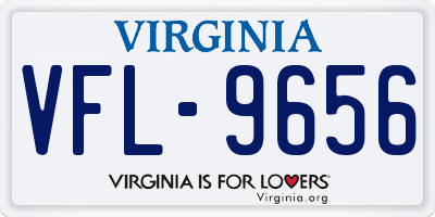 VA license plate VFL9656