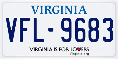 VA license plate VFL9683
