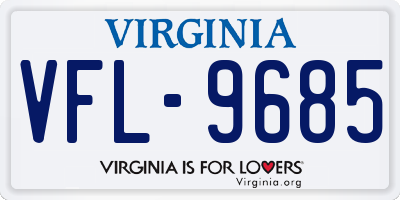 VA license plate VFL9685