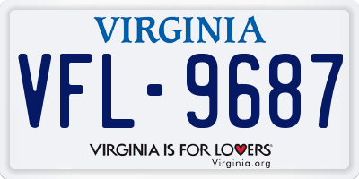 VA license plate VFL9687