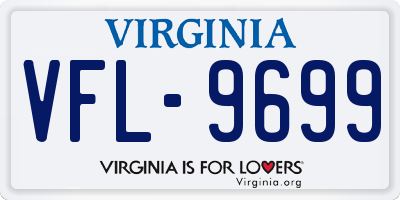 VA license plate VFL9699