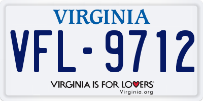 VA license plate VFL9712