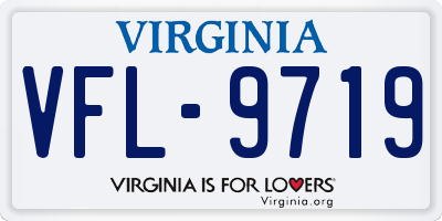 VA license plate VFL9719