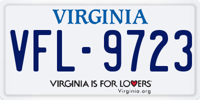 VA license plate VFL9723