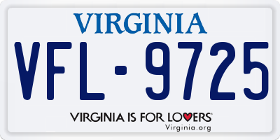 VA license plate VFL9725