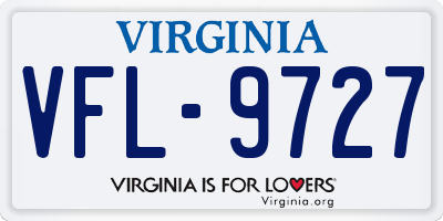 VA license plate VFL9727