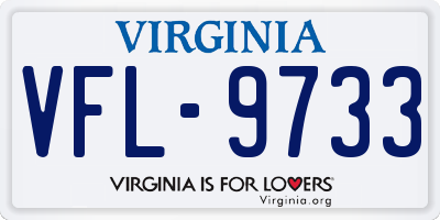 VA license plate VFL9733
