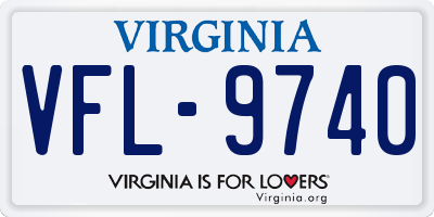 VA license plate VFL9740