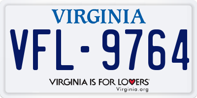 VA license plate VFL9764