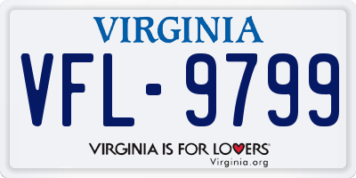 VA license plate VFL9799