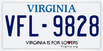 VA license plate VFL9828