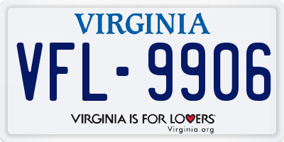 VA license plate VFL9906
