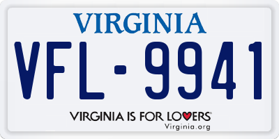 VA license plate VFL9941