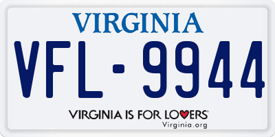 VA license plate VFL9944