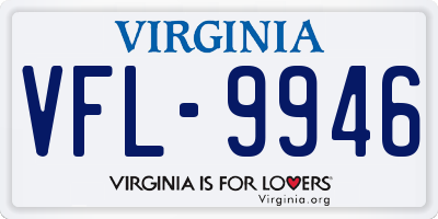 VA license plate VFL9946