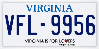 VA license plate VFL9956