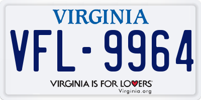 VA license plate VFL9964