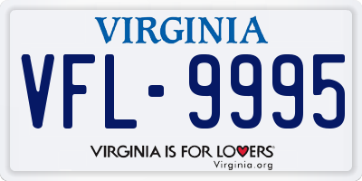 VA license plate VFL9995