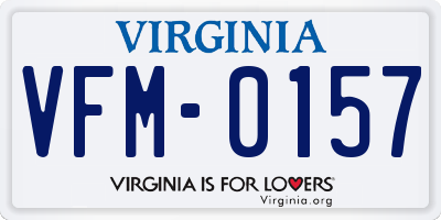 VA license plate VFM0157