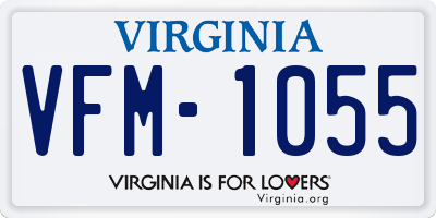 VA license plate VFM1055