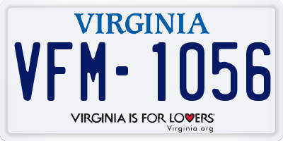 VA license plate VFM1056