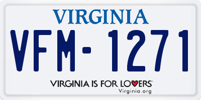 VA license plate VFM1271