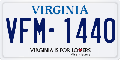 VA license plate VFM1440