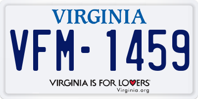 VA license plate VFM1459