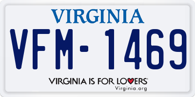VA license plate VFM1469