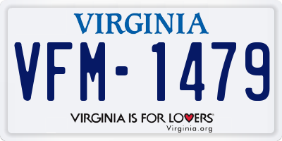 VA license plate VFM1479