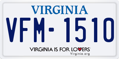 VA license plate VFM1510