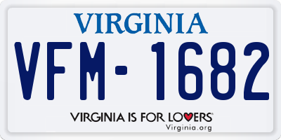 VA license plate VFM1682