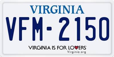 VA license plate VFM2150