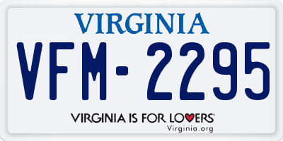VA license plate VFM2295