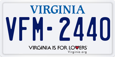 VA license plate VFM2440