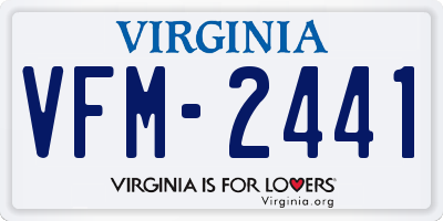 VA license plate VFM2441