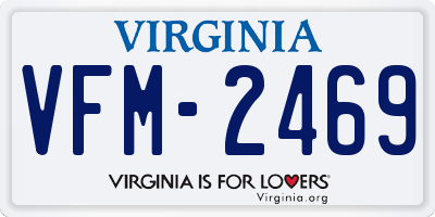 VA license plate VFM2469