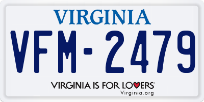 VA license plate VFM2479