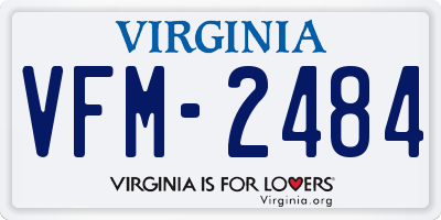 VA license plate VFM2484