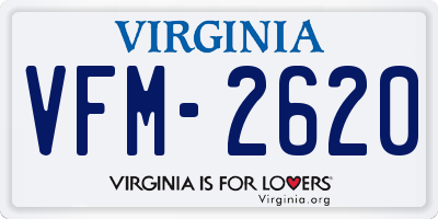 VA license plate VFM2620
