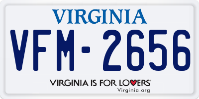 VA license plate VFM2656